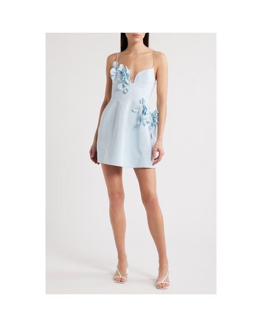 Acler Bilston Petal Minidress in Blue