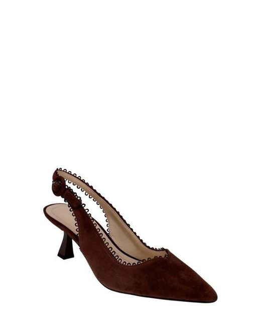 Pelle Moda Brown Jalene Slingback Pointed Toe Pump
