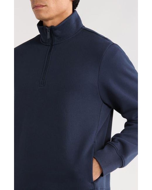 Zella Blue Vital Fleece Quarter Zip Pullover for men