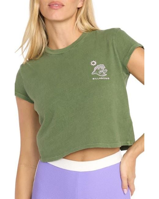 Billabong Green Ocean's Greatest Cotton Graphic Baby Tee