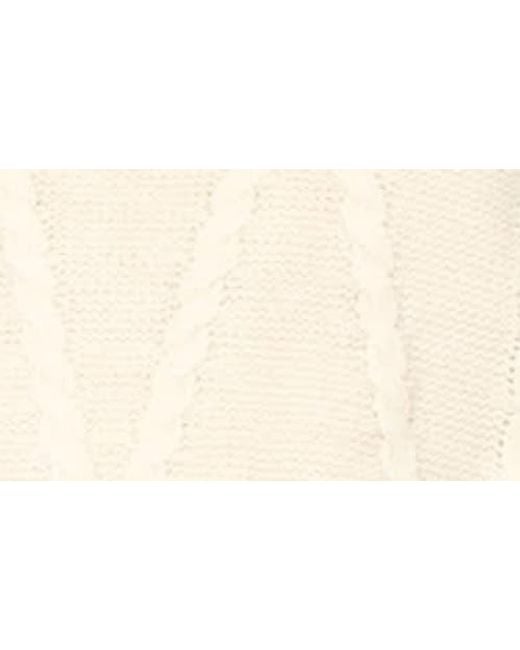 Gibsonlook Blue Cable Stitch Sleeveless Turtleneck Sweater