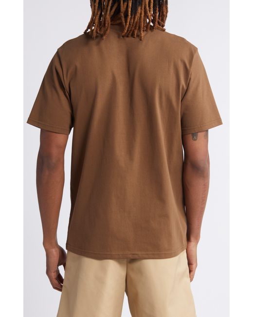 Carhartt Brown Logo Pocket T-shirt for men