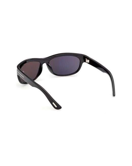 Tom Ford Black Anders 62Mm Oversize Rectangular Sunglasses for men
