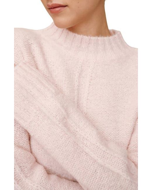 Bella Dahl Multicolor Mock Neck Merino Wool Blend Sweater