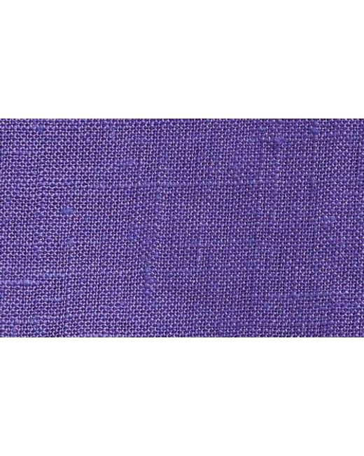 CLIFTON WILSON Purple Solid Linen Pocket Square for men