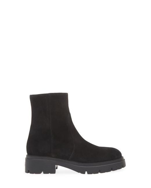 Stuart Weitzman Black Hudson Lite Zip Bootie