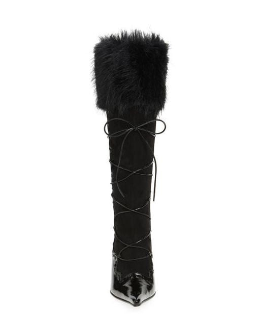 Jeffrey Campbell Black Verbier Knee High Boot