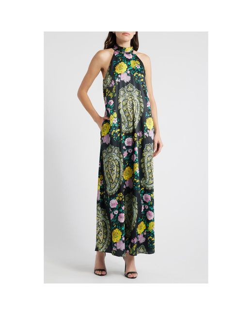 Kobi Halperin Green Genesis Halter Maxi Dress