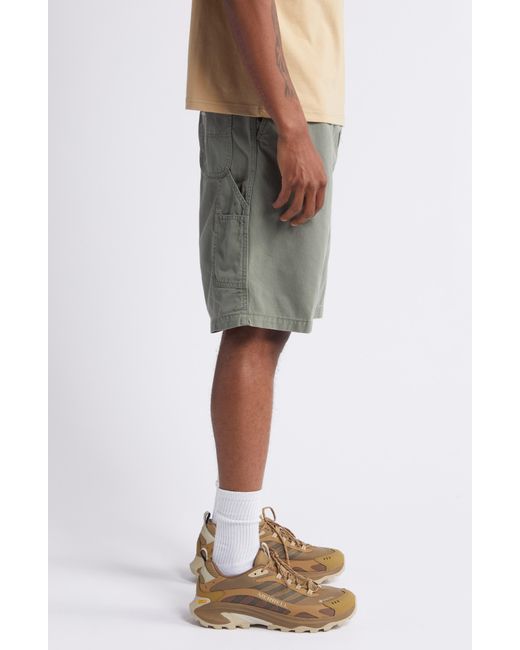 Carhartt Green Flint Organic Cotton Twill Shorts for men