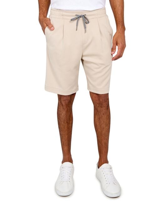 Brooklyn Brigade Natural Slim Fit Solid Drawstring Shorts for men