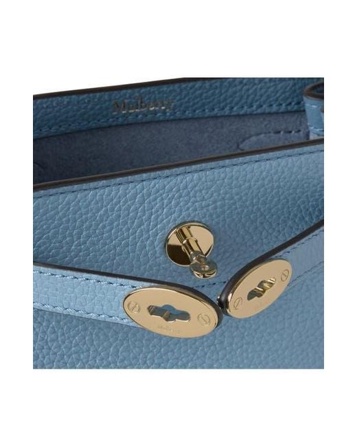 Mulberry Blue Mini Islington Leather Bucket Bag