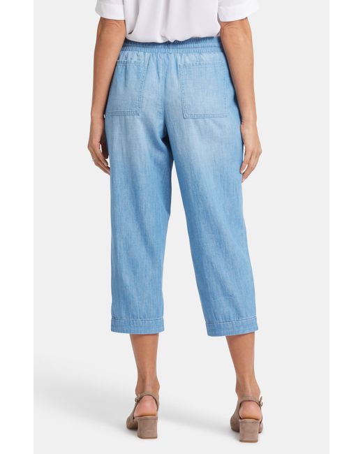 NYDJ Blue Relaxed Drawstring Ankle Pants
