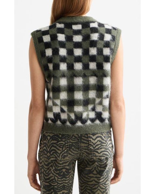 Scotch & Soda Multicolor Fuzzy Jacquard Sweater Vest