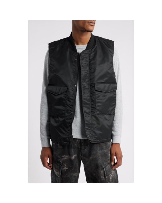 Alpha Industries Ma-1 Mod Water Resistant Vest in Black for Alpha Industries Ma-1 Mod Water Resistant Vest in Black for
