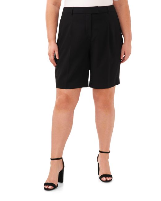 Cece Black Culotte Style Bermuda Shorts