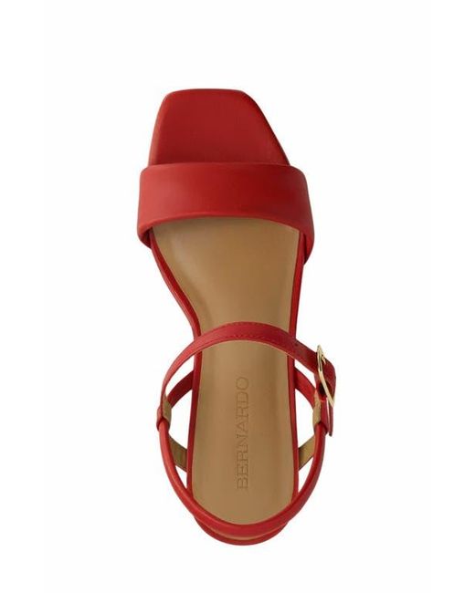 Bernardo Red Canto Platform Sandal