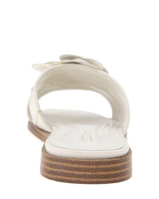 BCBGMAXAZRIA White Mazey Slide Sandal