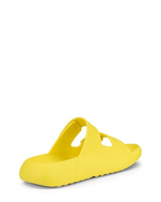Ecco Yellow Cozmo E Water Resistant Slide Sandal