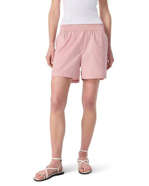 Rag & Bone Pink Emma Stripe Poplin Shorts