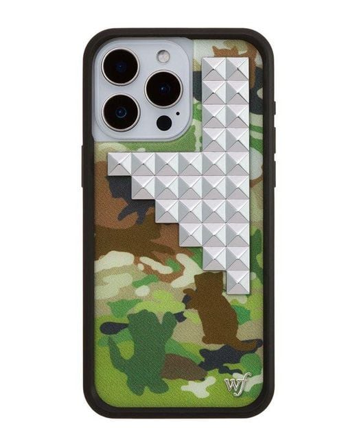 Wildflower Cases Green Cat Camo Stud Iphone Case