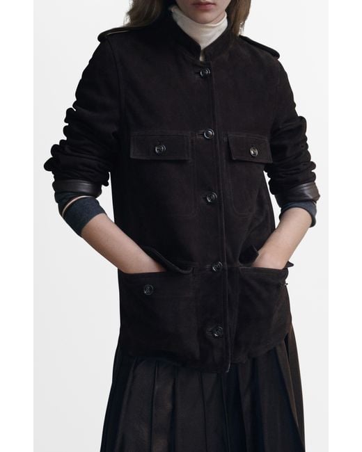 Mango Black Suede Jacket