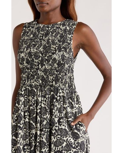 MELLODAY Multicolor Smocked Sleeveless Maxi Dress