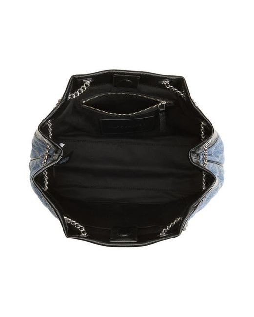 Marc Jacobs Blue The Quilted Denim Chain Sack Bag