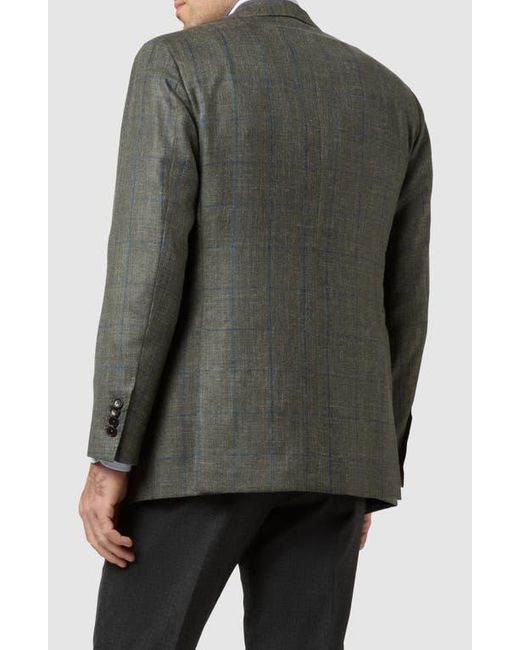 Sid Mashburn Gray Virgil No. 2 Windowpane Check Wool & Silk Blend Sport Coat for men