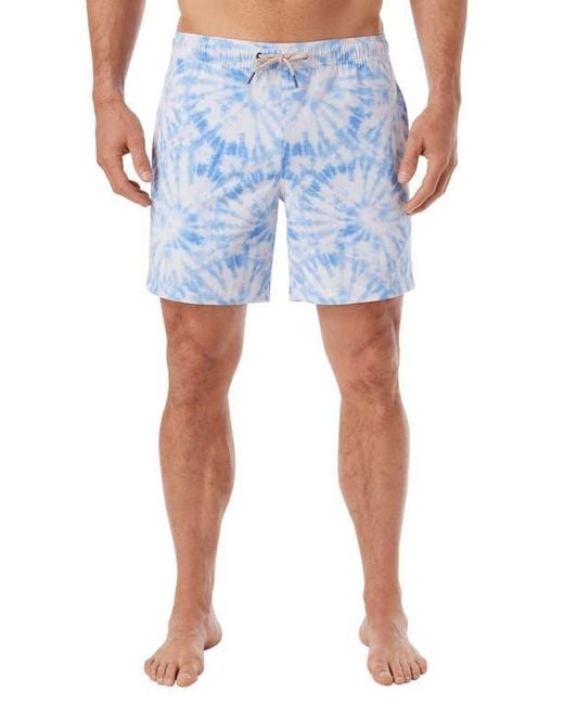 Fair Harbor Blue Bayberry Water Repellent Swim Trunks for men