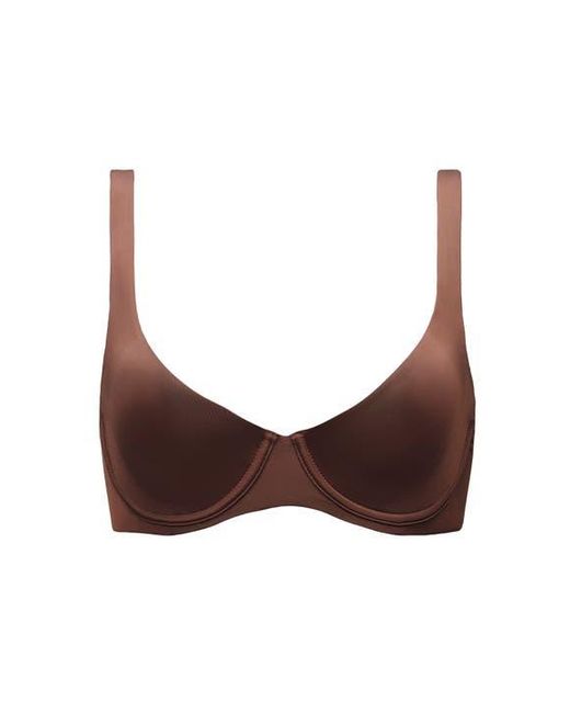 CUUP Brown The Scoop Underwire Microfiber Bra