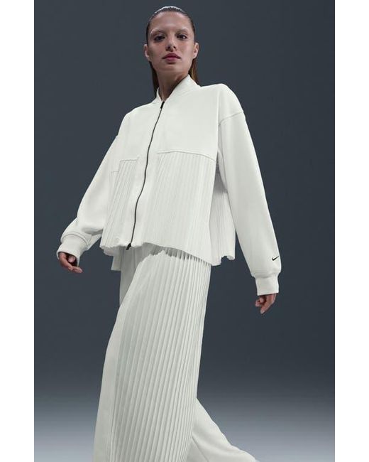 Nike White Pleated Wide Leg Pants