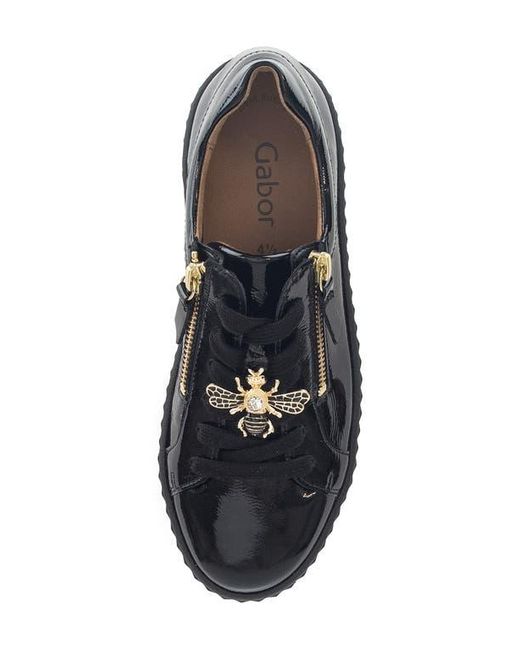 Gabor Black 63.201 Platform Sneaker