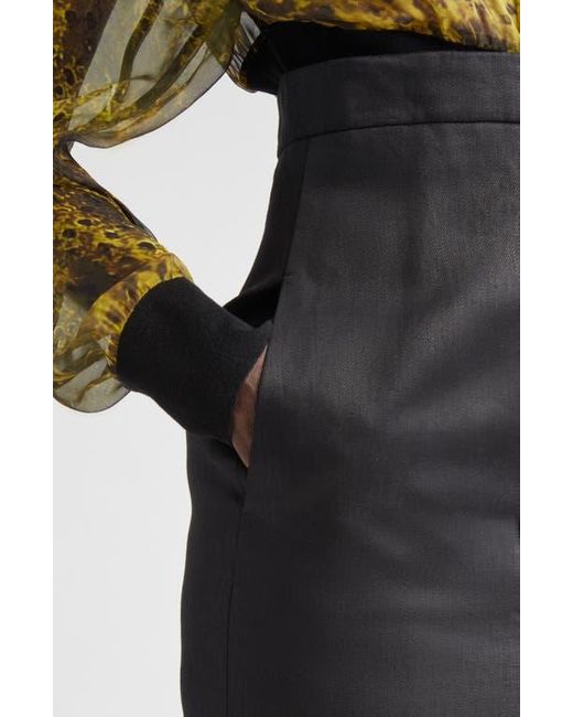 Rick Owens Black Gonna Lido Linen Maxi Skirt