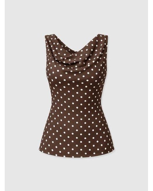 Saint + Sofia Blue Raye Cowl Cami