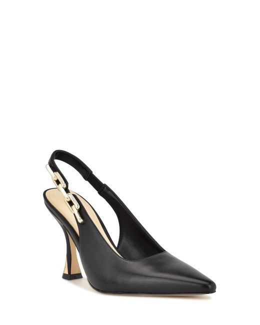 Nine West Black Veroni Slingback Pointed Toe Pump