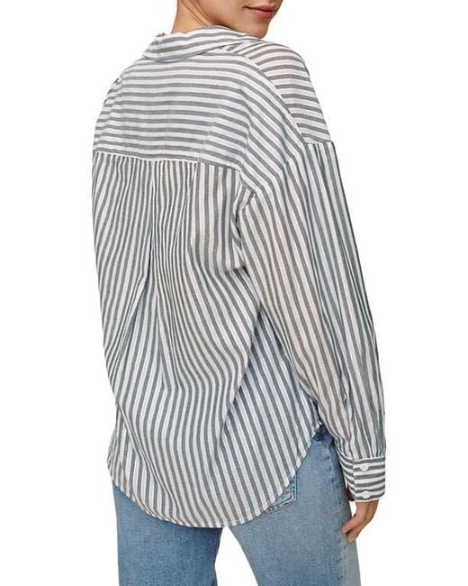 Bella Dahl Gray Oversize Pocket Shirt