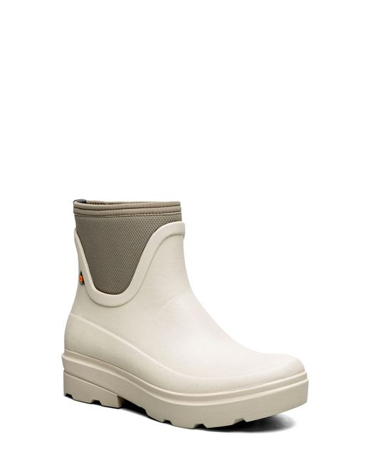 Bogs White Hazel Waterproof Chelsea Rain Boot