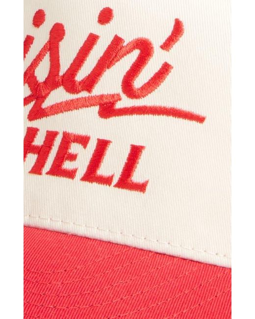 Friday Feelin Red Raisin' Hell Baseball Hat