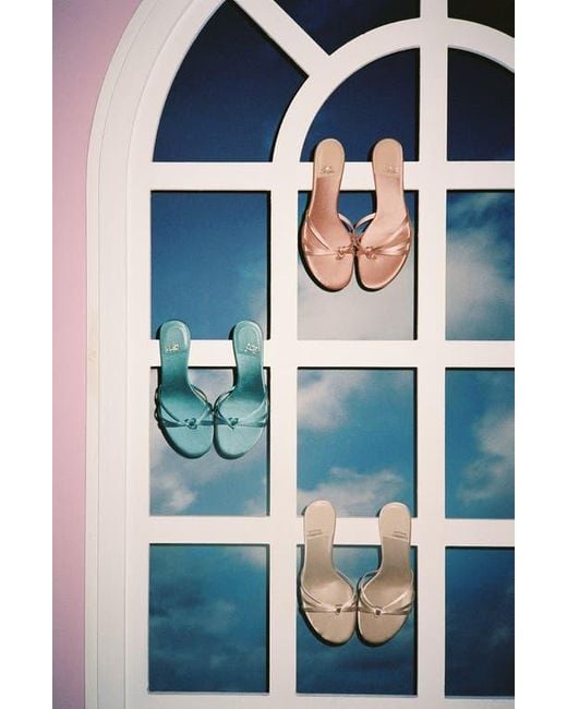 Jeffrey Campbell Blue Doretta Kitten Heel Flip Flop