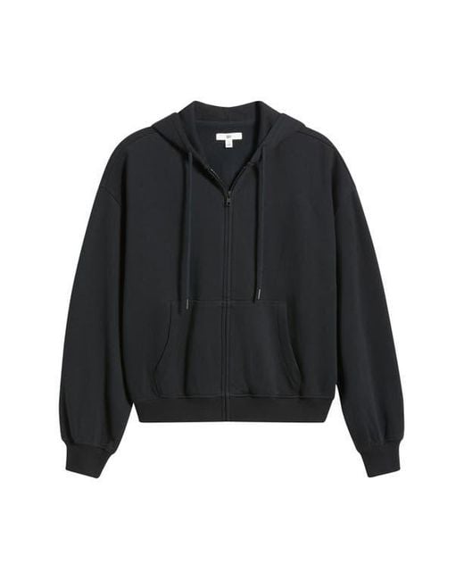 BP. Black Relaxed Cotton Blend Zip Hoodie