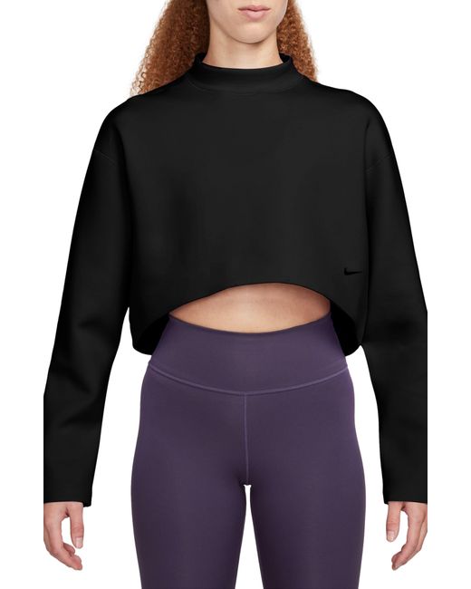 Nike Black Prima Futuremove Oversize Dri-fit Crop Sweatshirt