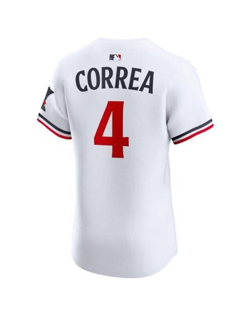 Nike White Carlos Correa Minnesota Twins Home Elite Player Jersey for men