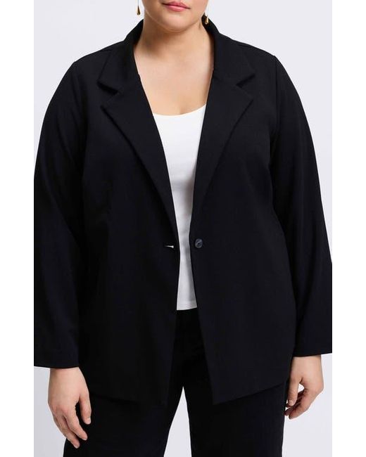 Foxcroft Black Morgan Crepe Knit Blazer