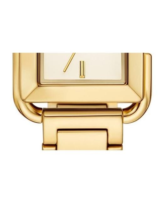 Tory Burch Metallic The Small Kira Square Bracelet Watch Set, 18Mm X 18Mm