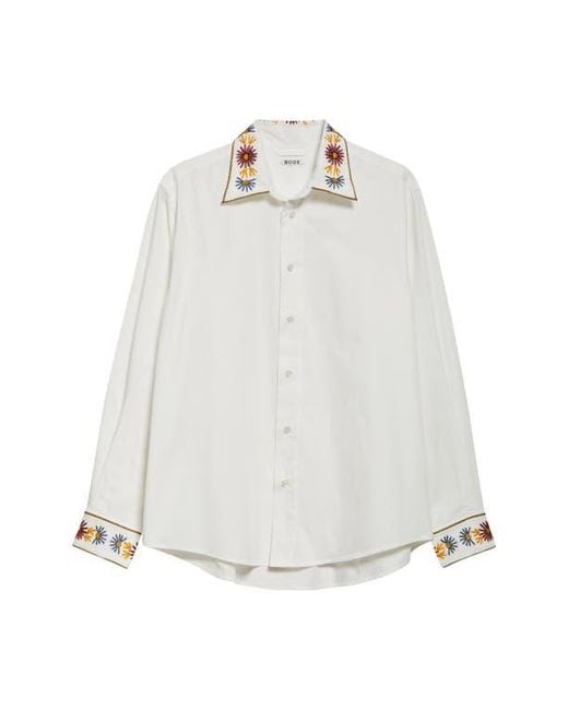 Bode White Candyfloss Cotton Button-Up Shirt for men