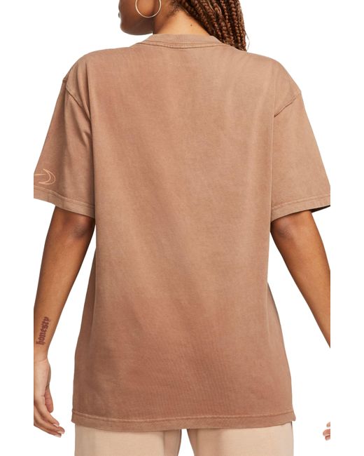 Nike Brown Sportswear Max90 Oversize Stonewashed T-shirt
