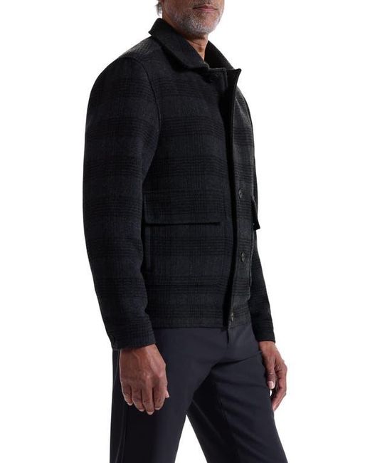 Bugatchi Black Glen Plaid Jacket for men