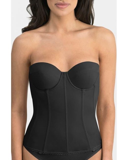 Dominique Intimates Black Brianna Low Back Convertible Strapless Corset Bra