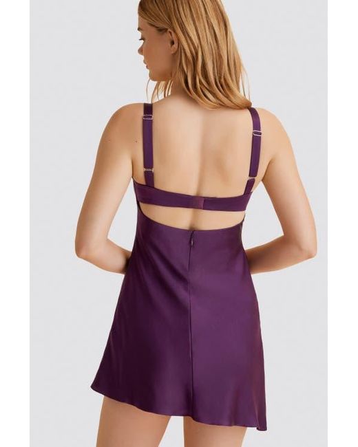 Scarlett Gasque Purple Temptation Mini Dress