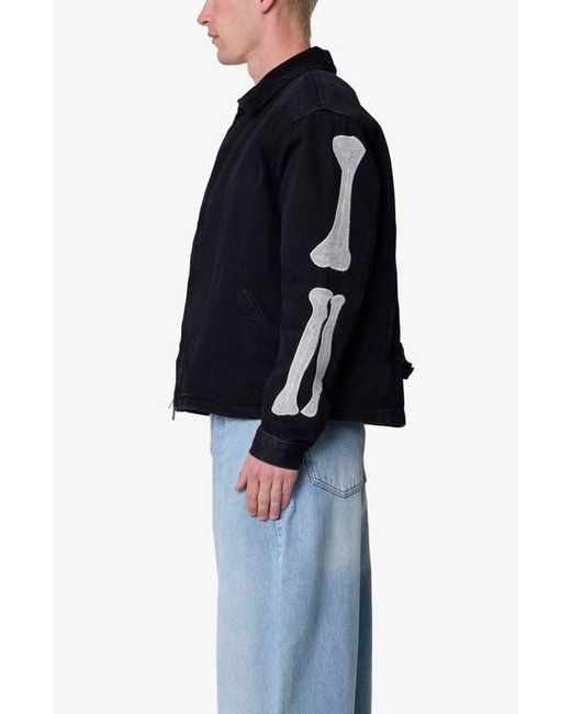 MNML Blue Skeleton Work Jacket for men